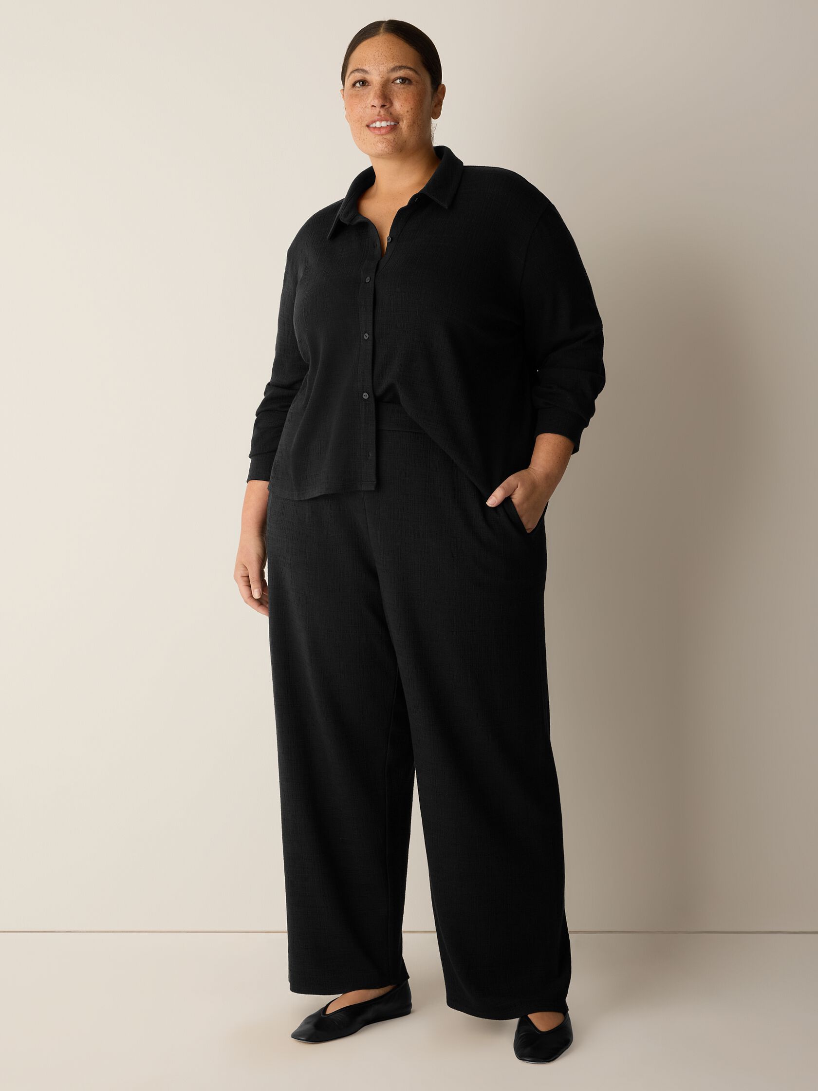 Cross Hatch Stretch Jersey Straight Pant