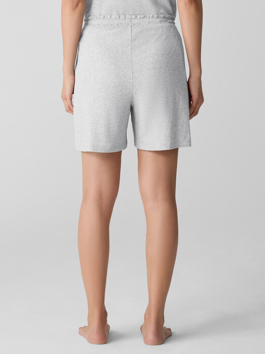 Mélange Organic Cotton Interlock Sleep Shorts