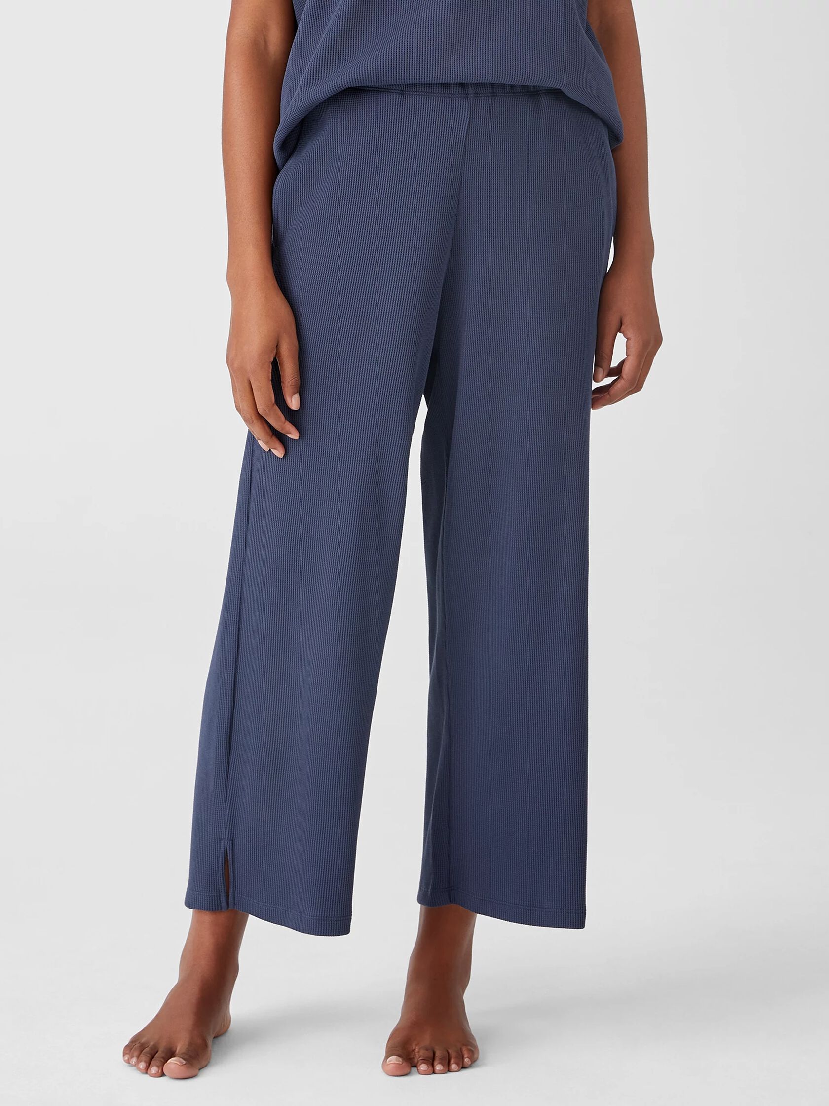 Cozy Organic Cotton Thermal Wide-Leg Pant