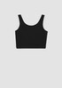 Pima Cotton Stretch Jersey Cropped Tank