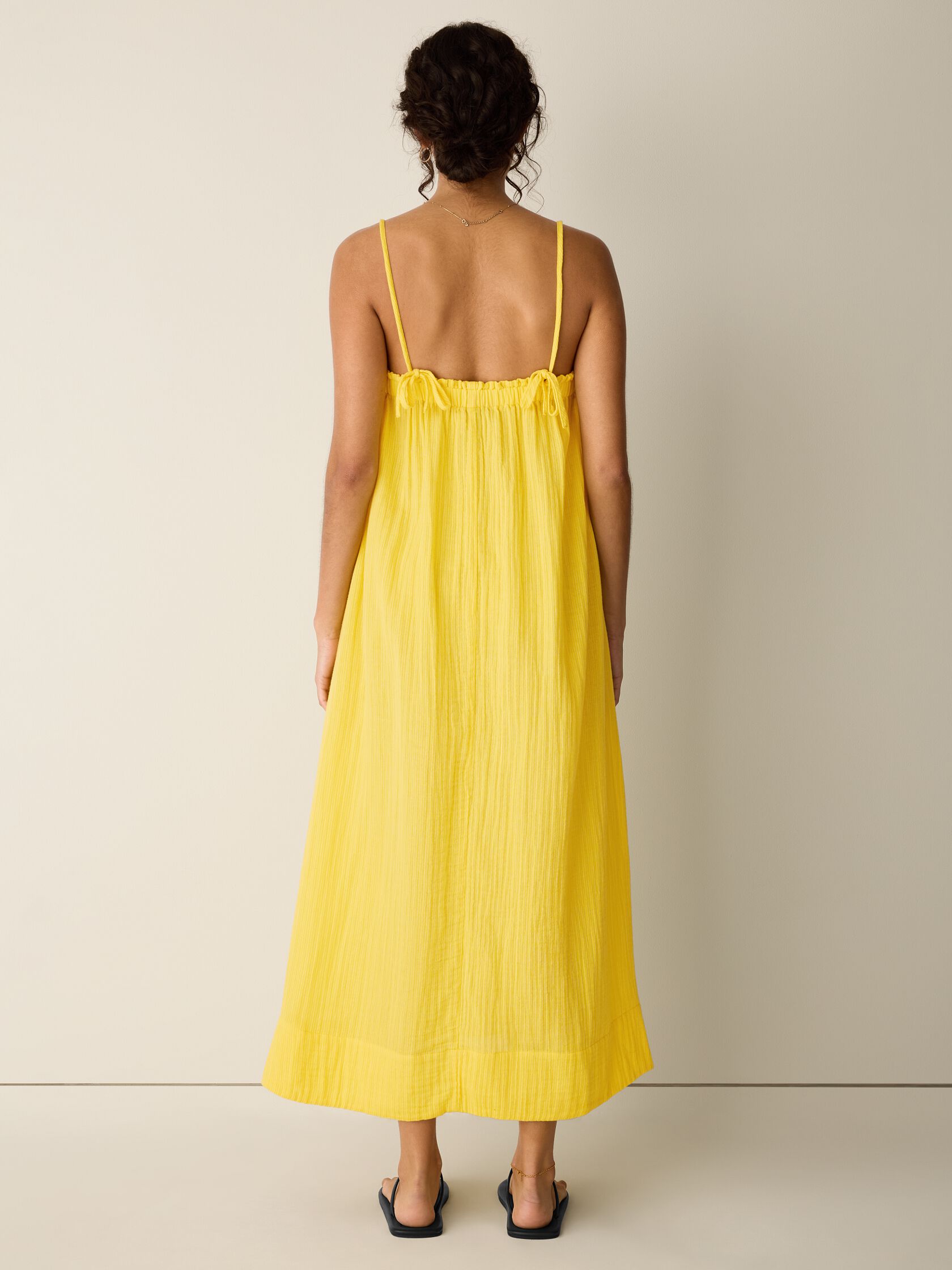 Striped Organic Cotton Gauze Cami Dress