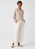 Undyed Organic Cotton Stretch Wide-Leg Jean