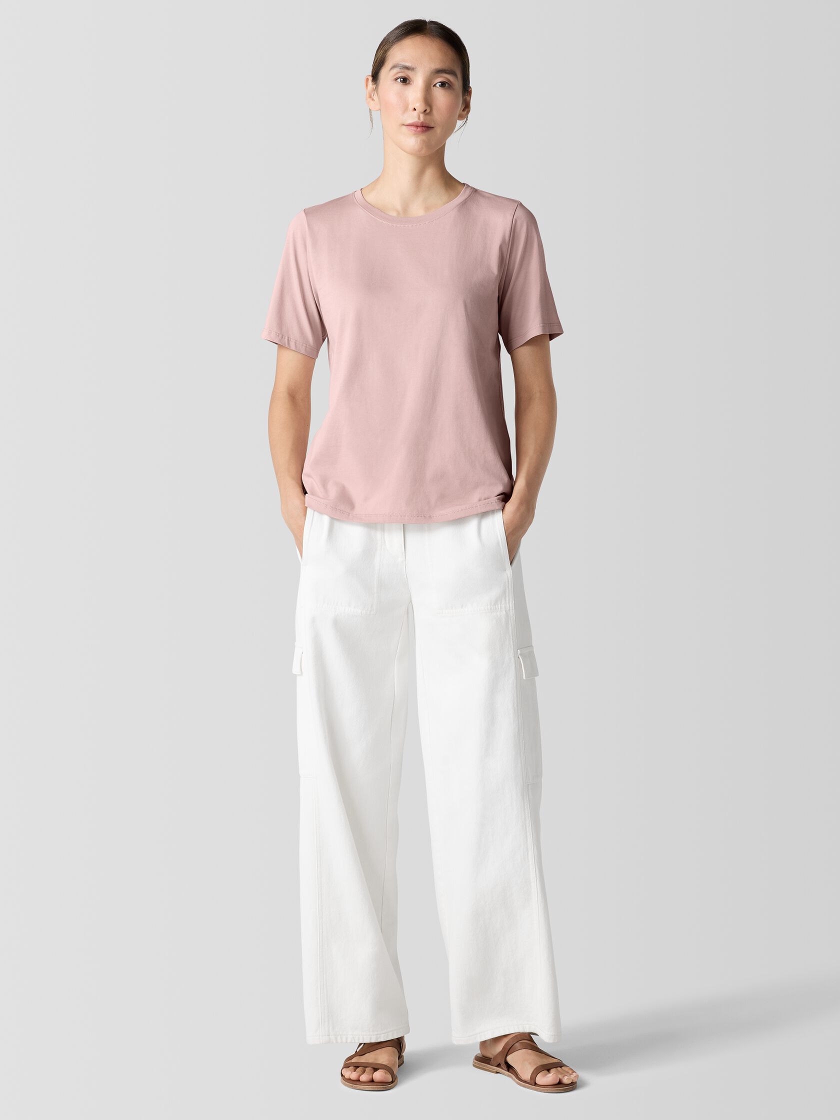 Organic Pima Cotton Jersey Round Neck Tee