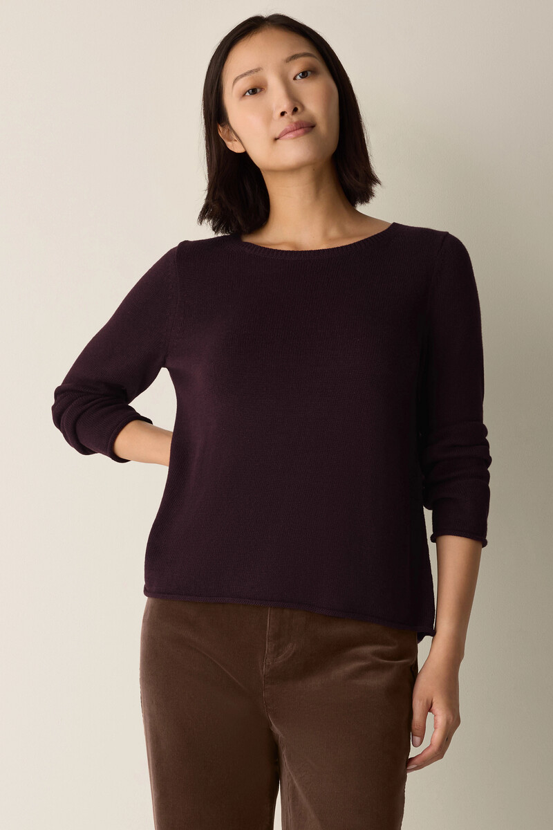 Peruvian Cotton Blend Bateau Neck Top Peruvian Cotton Blend Bateau Neck Top