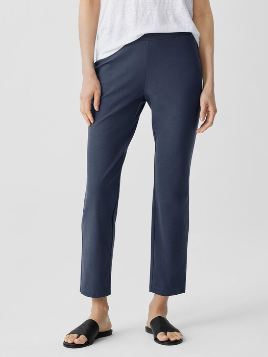 Washable Stretch Crepe Slim Pant