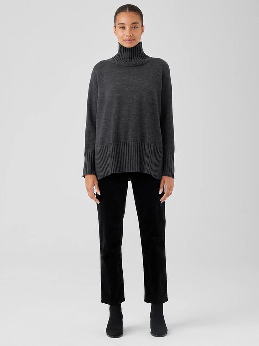 Merino Jersey Turtleneck in Regenerative Wool