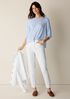 Striped Organic Linen Jersey Long-Sleeve Tee