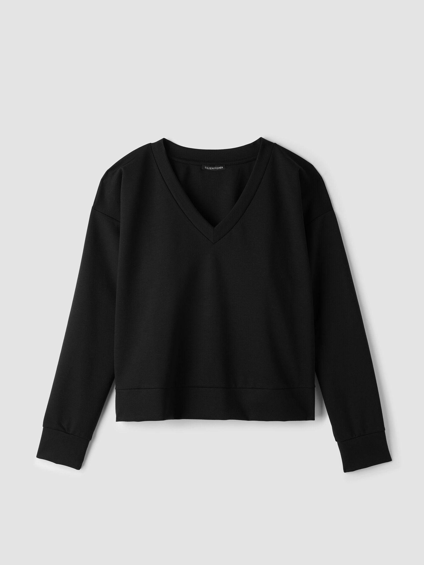 Lightweight Ponte V-Neck Top