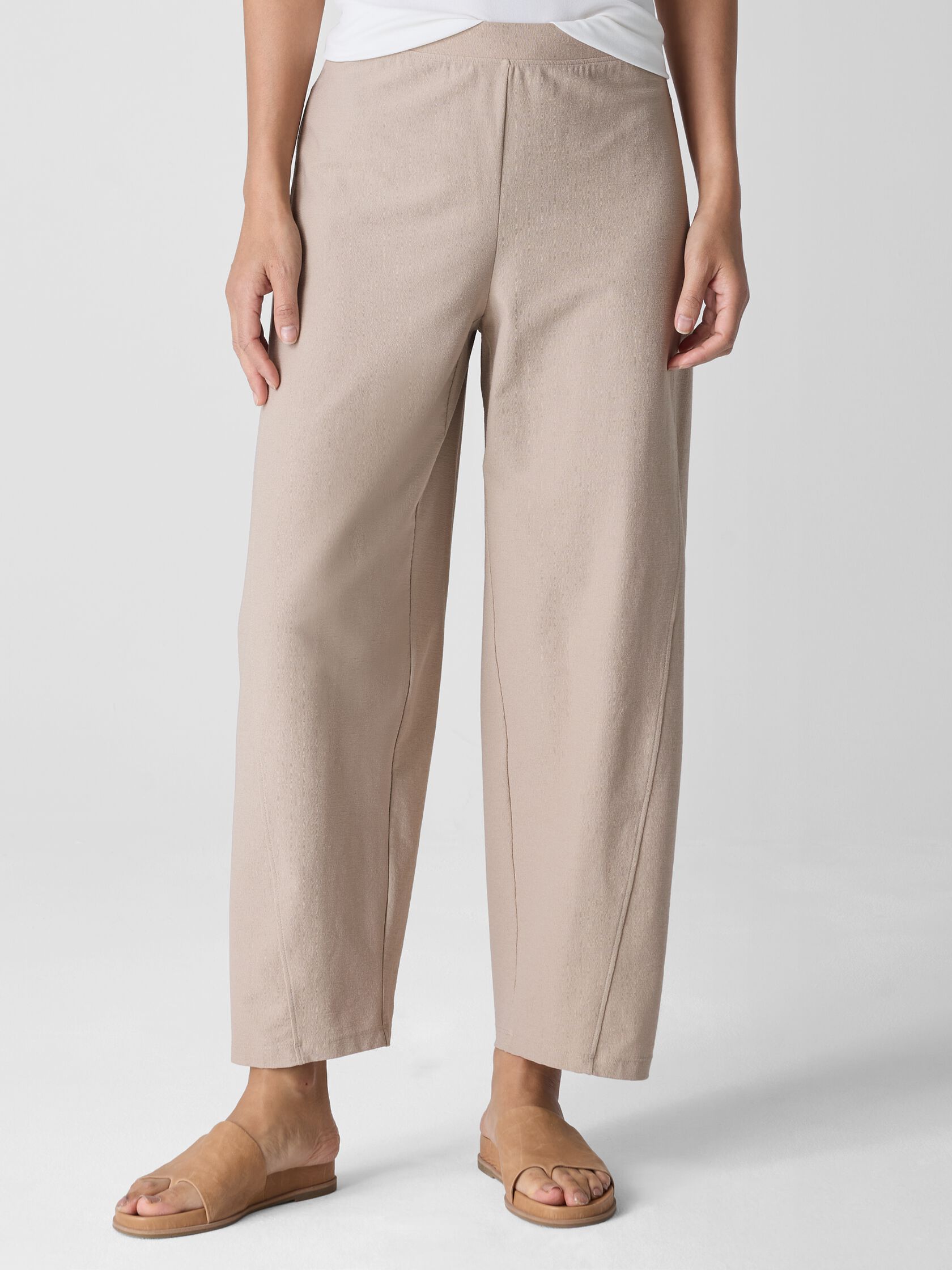 Washable Stretch Crepe Lantern Pant