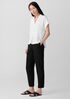 Silk Georgette Crepe Notch Collar Top