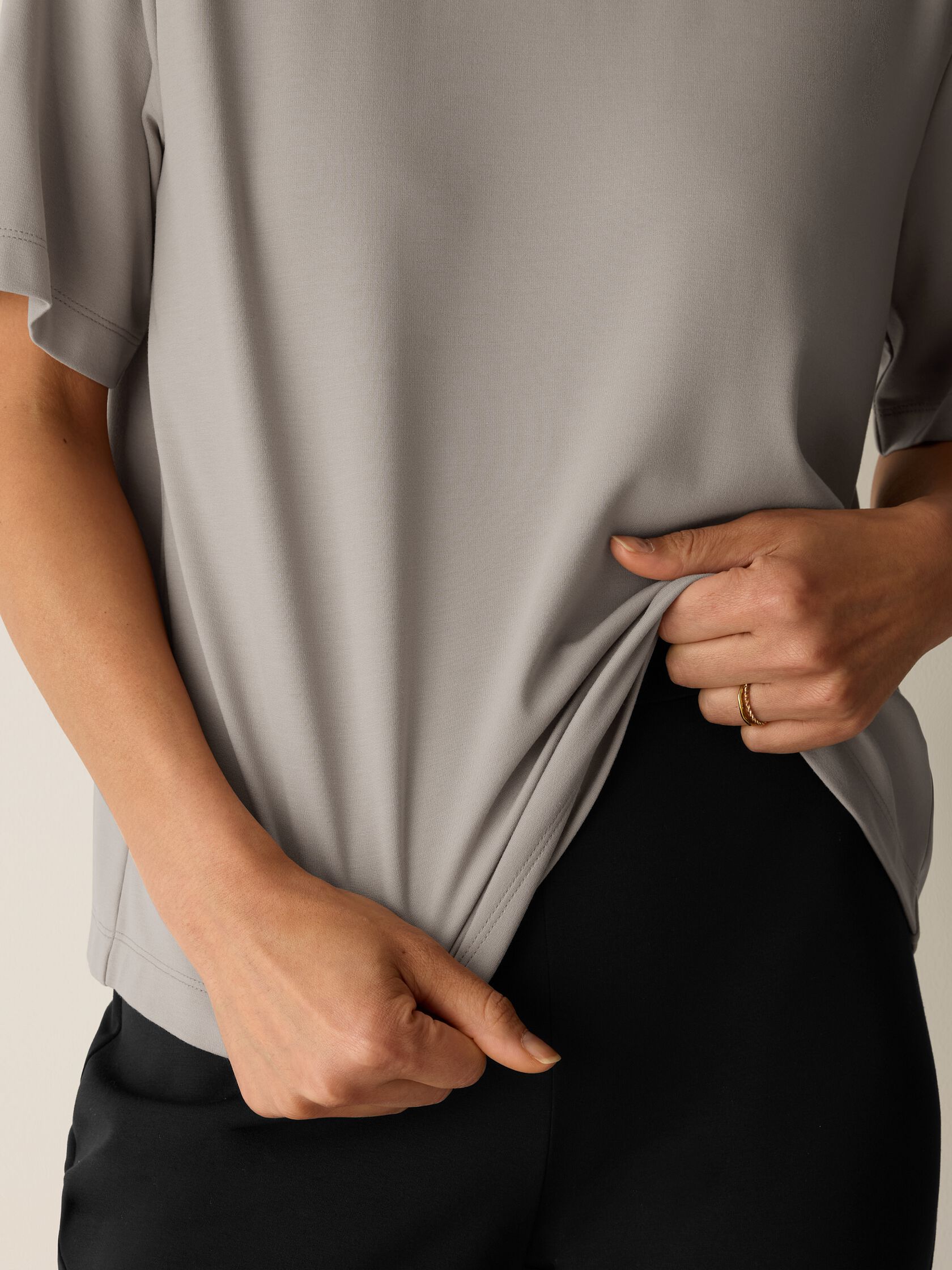 Extra-Fine Ponte Crew Neck Tee