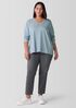 Organic Cotton Slubby Jersey V-Neck Top