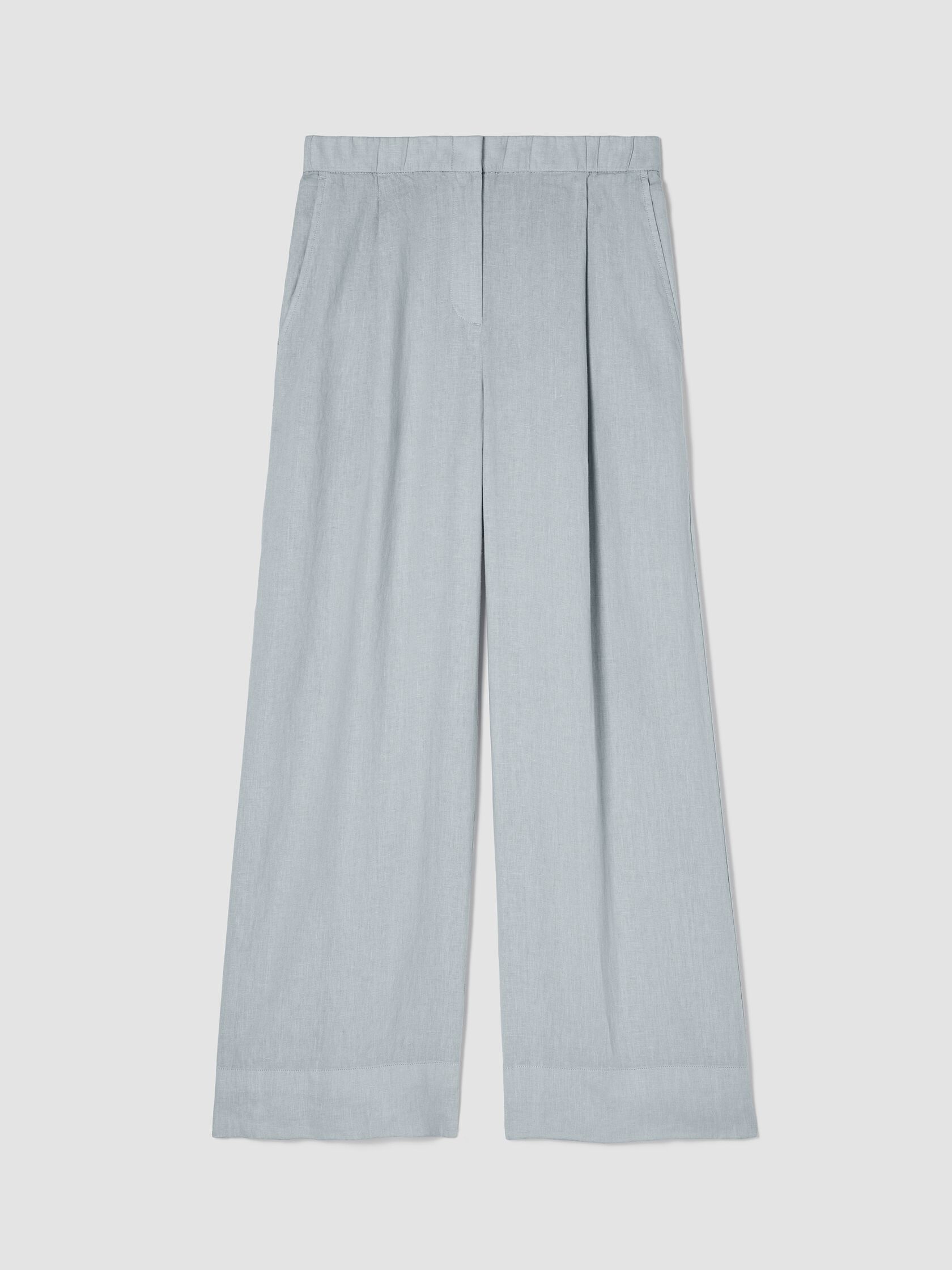 Garment Dyed Organic Linen Trouser Pant