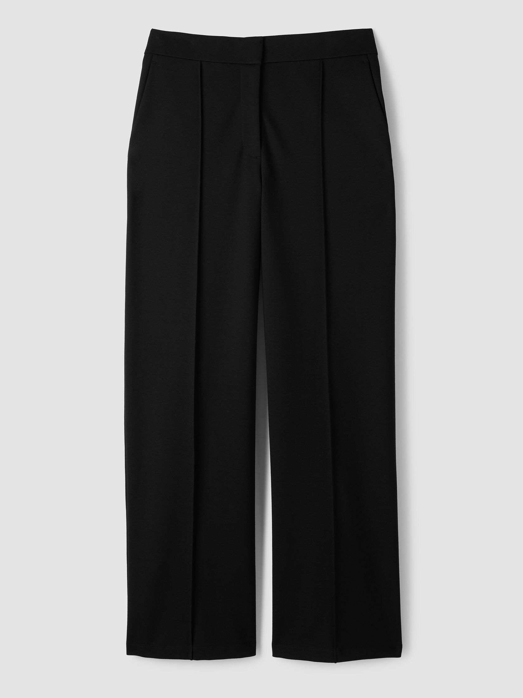 Washable Flex Ponte Pintuck Wide Trouser