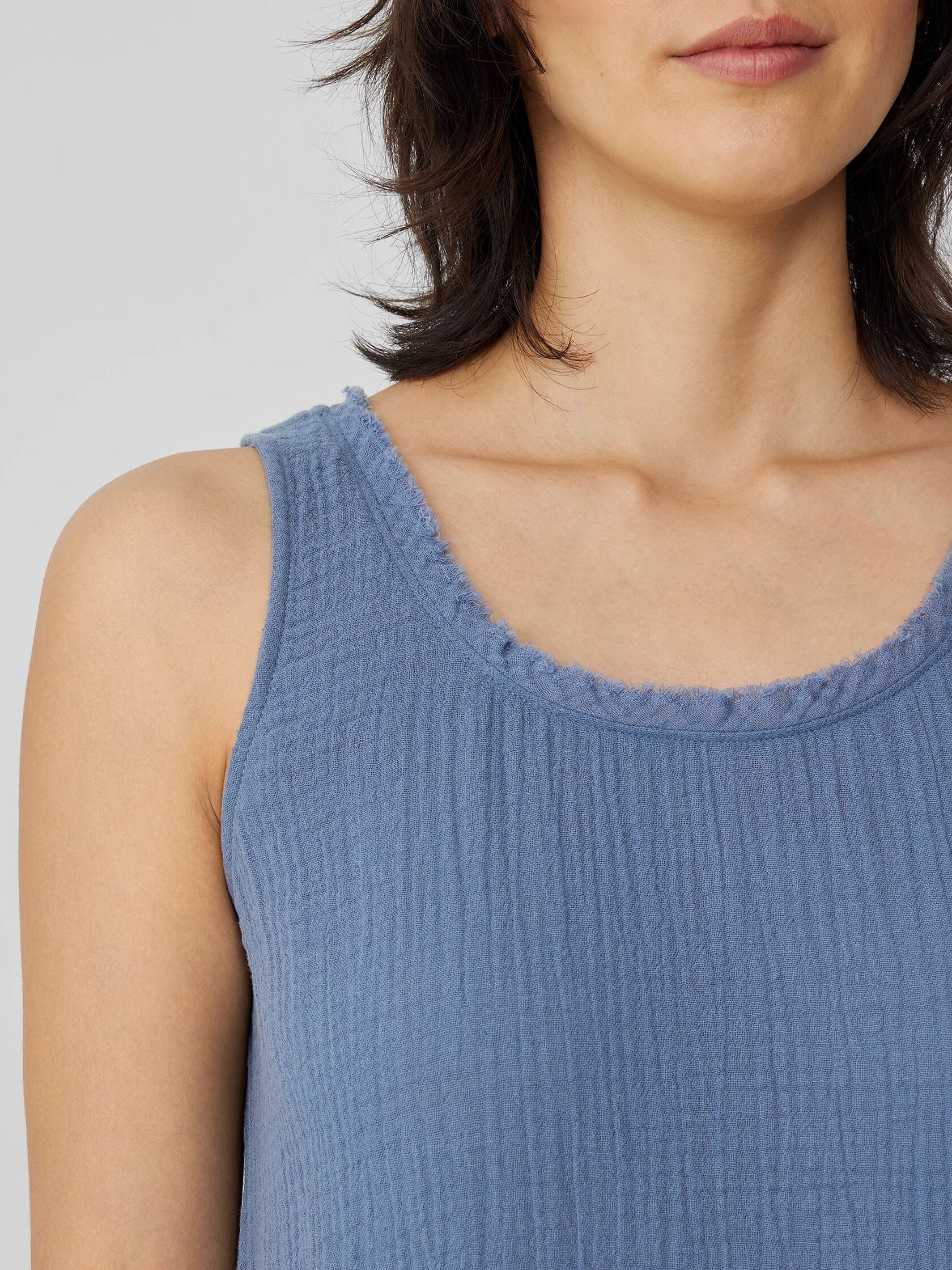 Organic Cotton Gauze Scoop Neck Dress