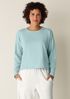 Cozy Brushed Terry Hug Round Neck Box-Top