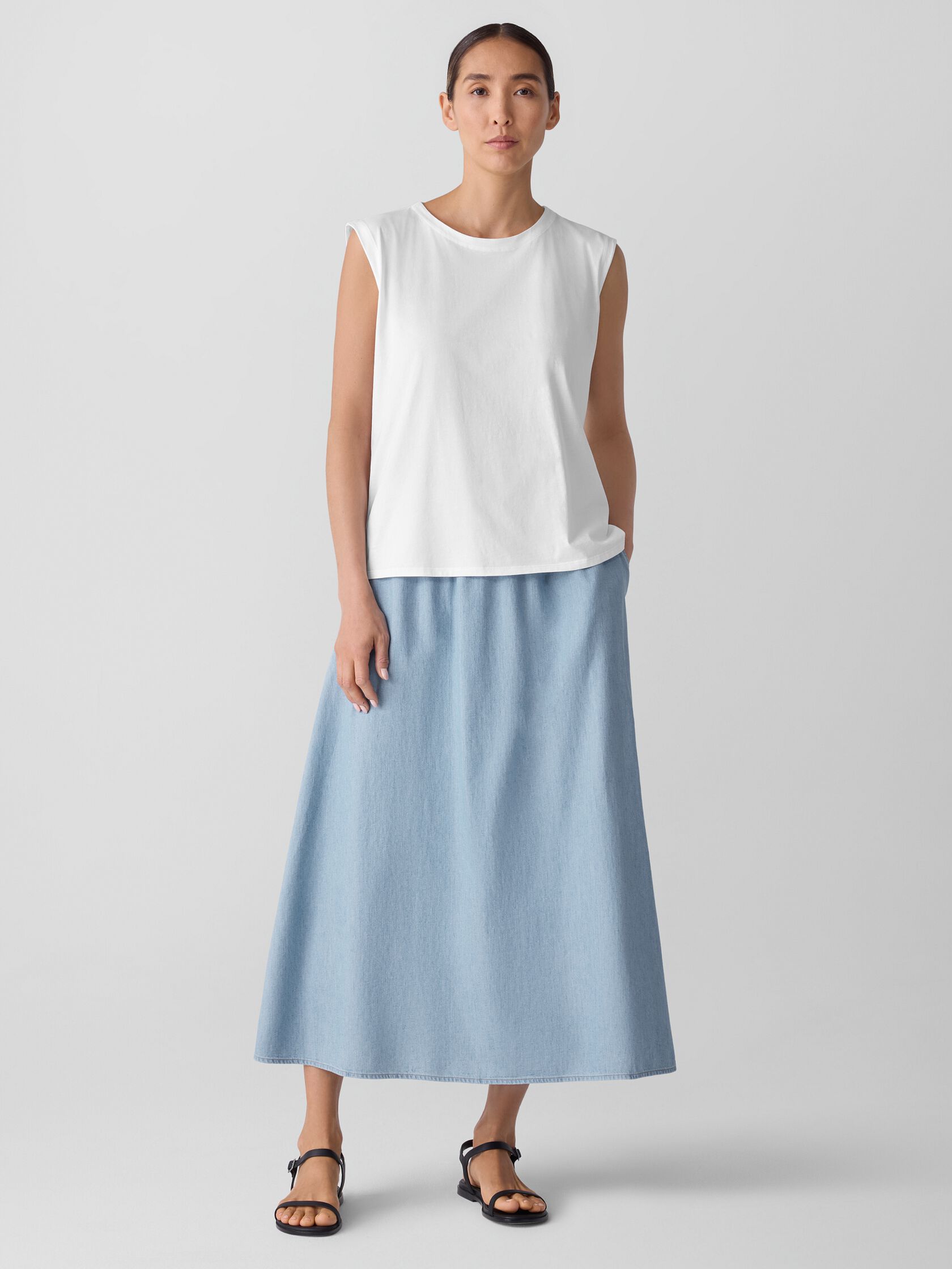 Organic Pima Cotton Jersey Round Neck Tank