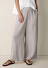 Striped Organic Cotton Gauze Wide-Leg Pant