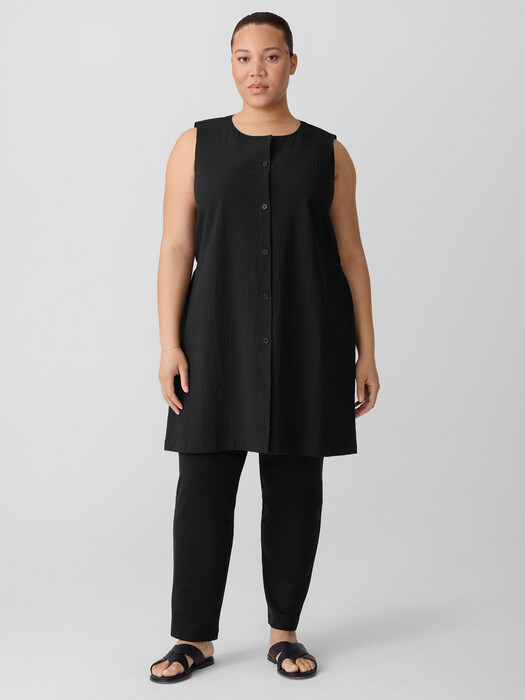 Organic Cotton Pucker Long Vest