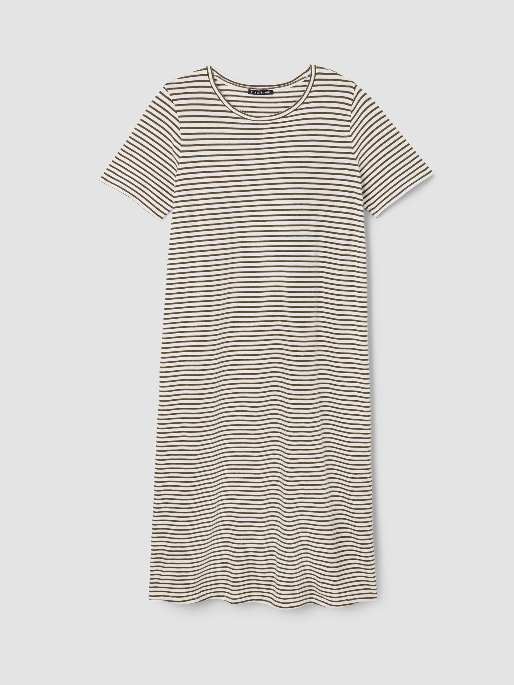 Striped Organic Cotton Slub Tee Dress