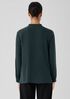 Silk Georgette Crepe Mandarin Collar Shirt