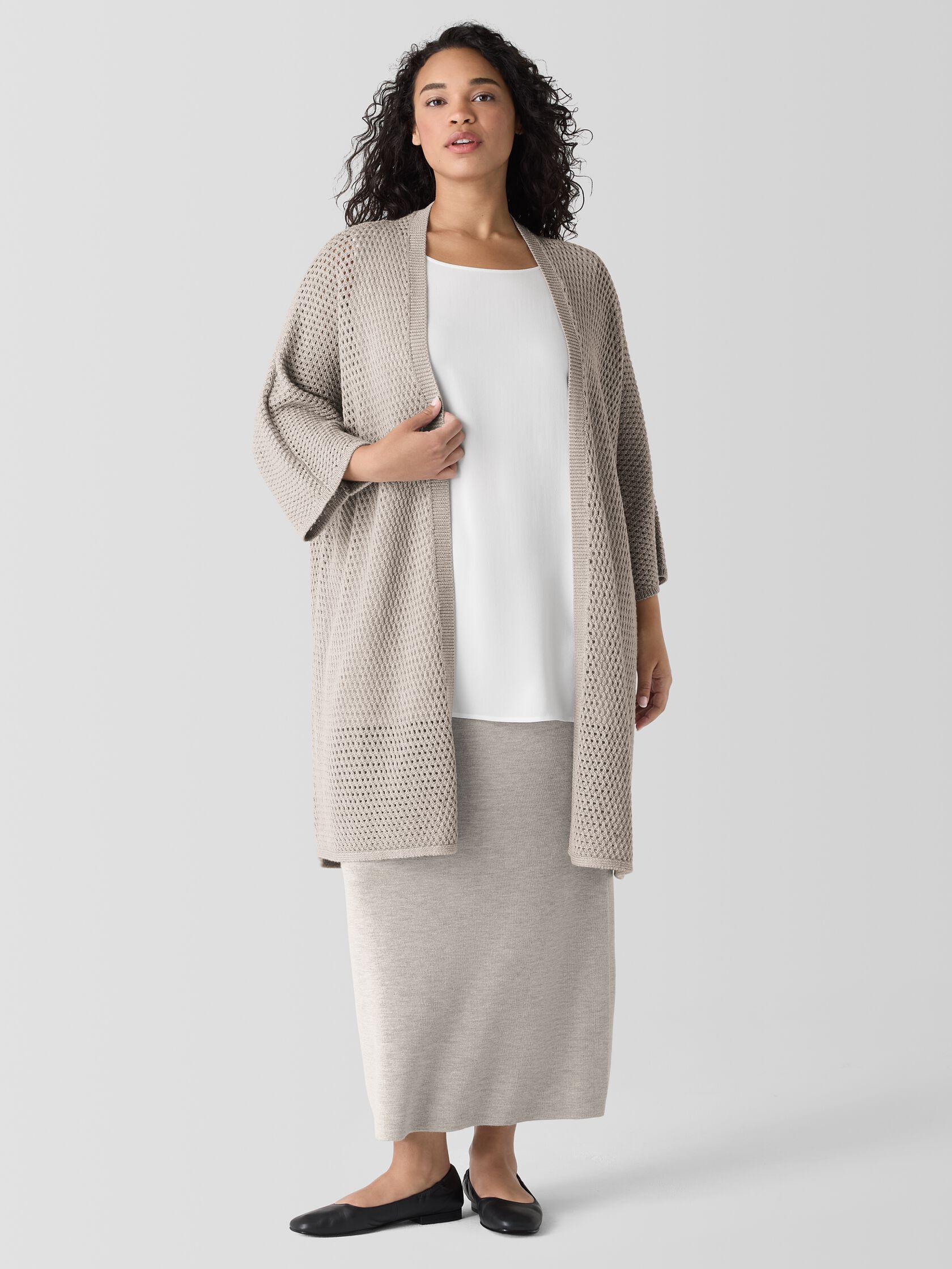 Merino High Collar Cardigan in Regenerative Wool