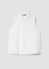 Washed Organic Cotton Poplin Sleeveless Shirt