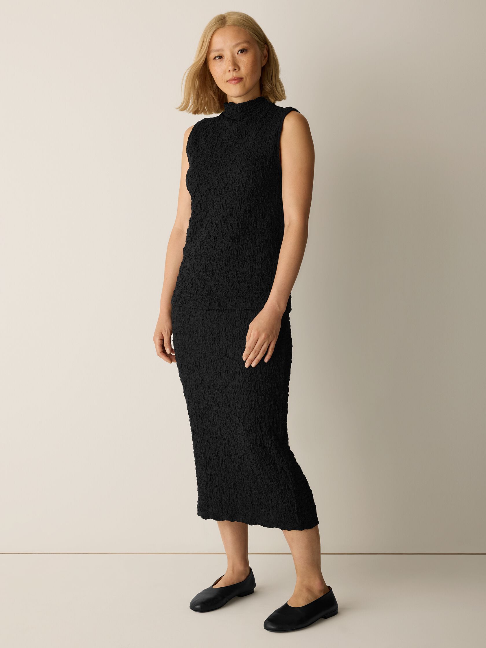 Bubble Jacquard Pencil Skirt
