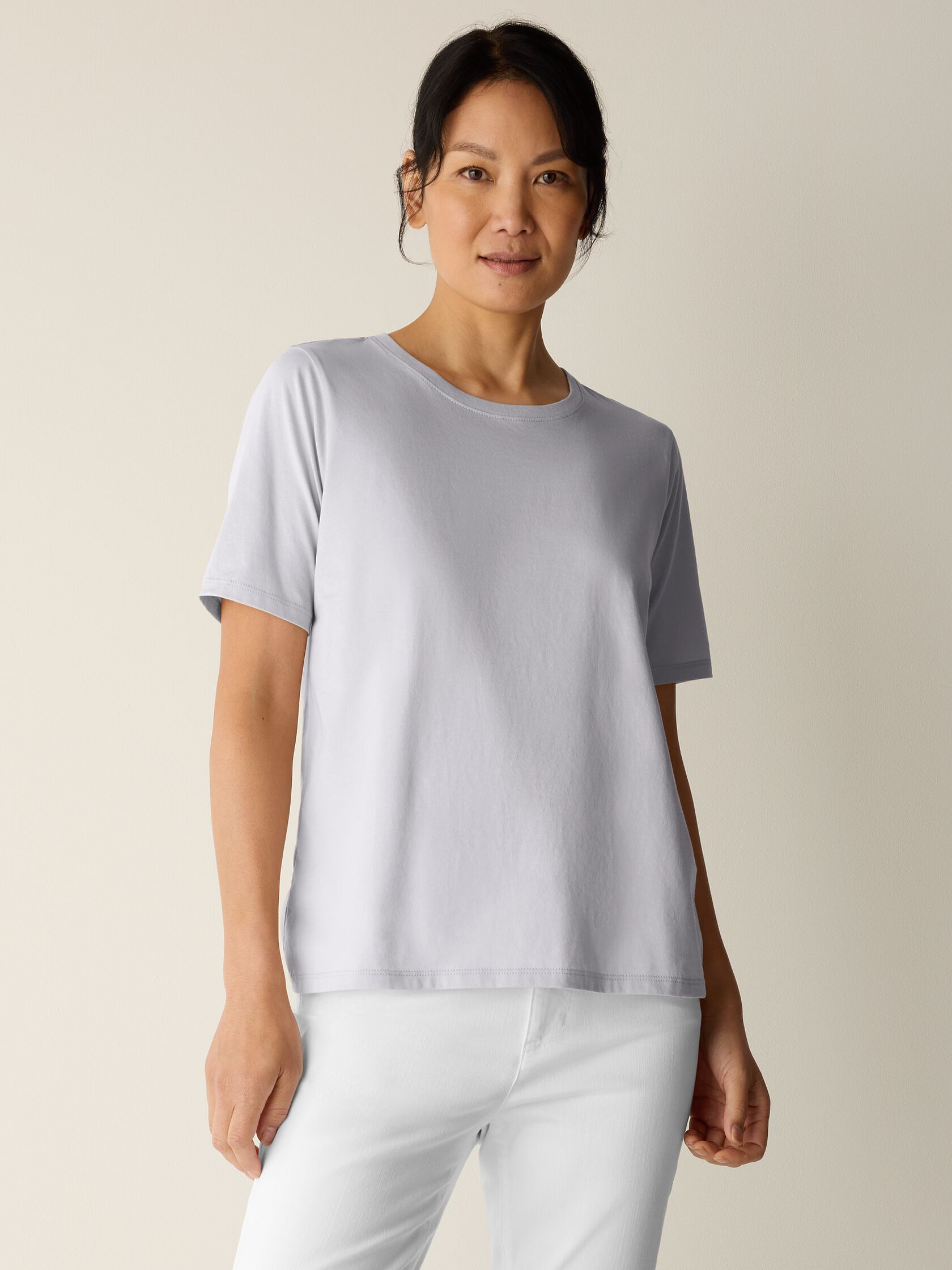 Organic Pima Cotton Jersey Round Neck Tee