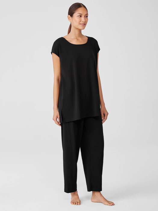 Organic Cotton Interlock Scoop Neck Sleep Tee