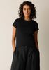 Organic Cotton Stretch Rib Crew Neck Tee