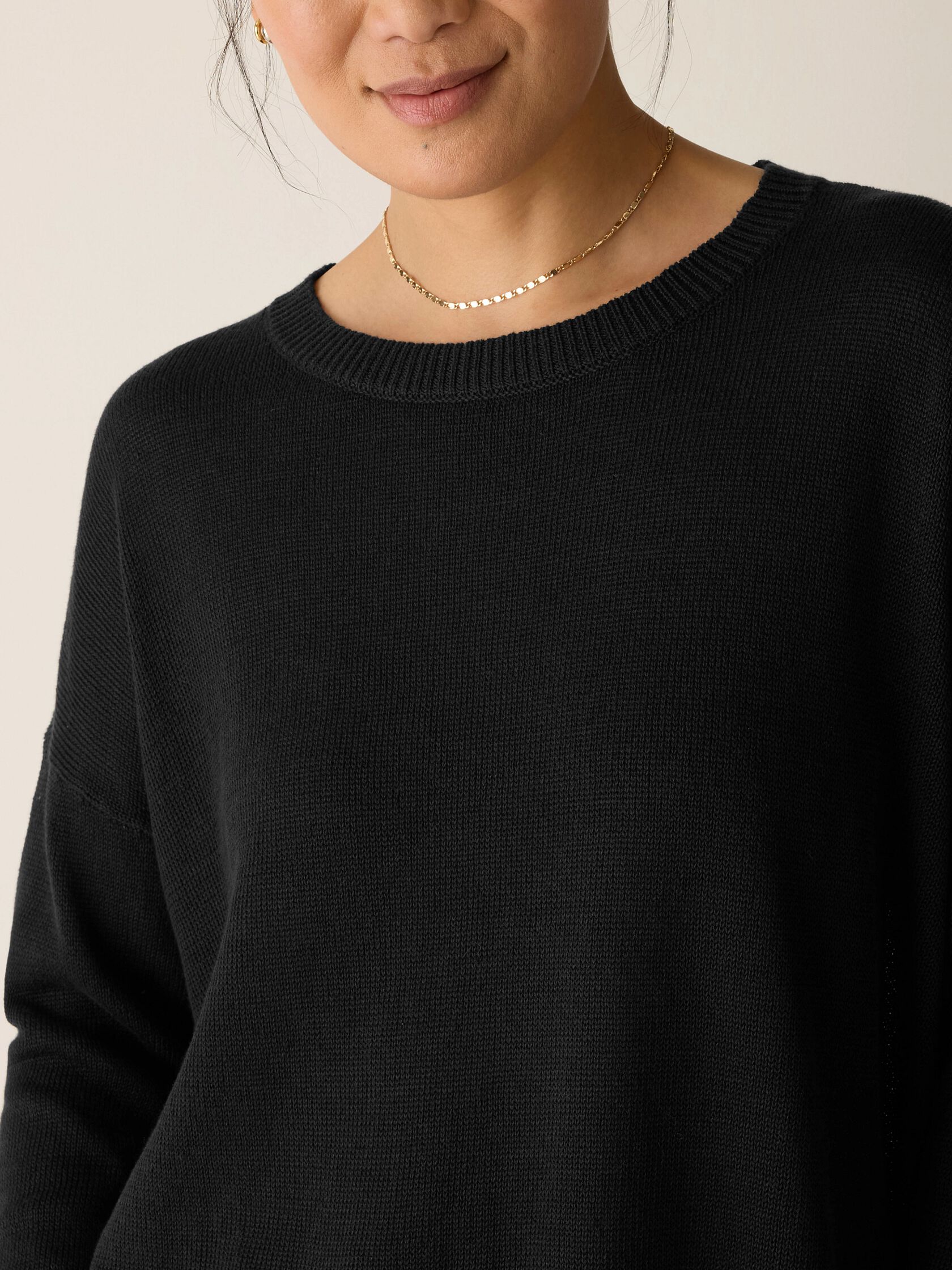 Organic Linen Cotton Crew Neck Top