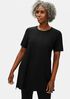 Lightweight Washable Stretch Crepe Crew Neck Tunic