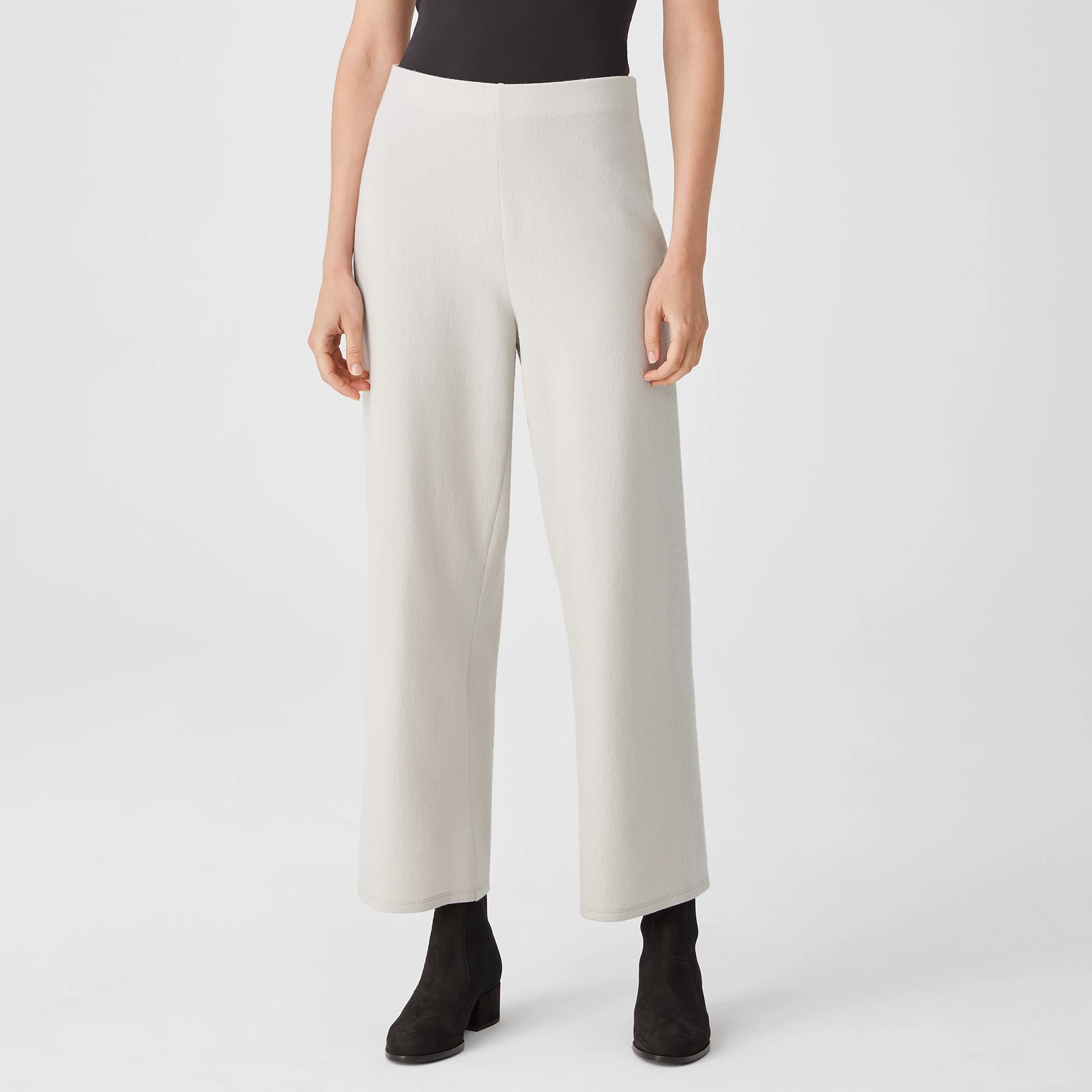 Boiled Wool Jersey Straight Pant 