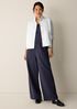 Pima Cotton Stretch Jersey Wide-Leg Pant