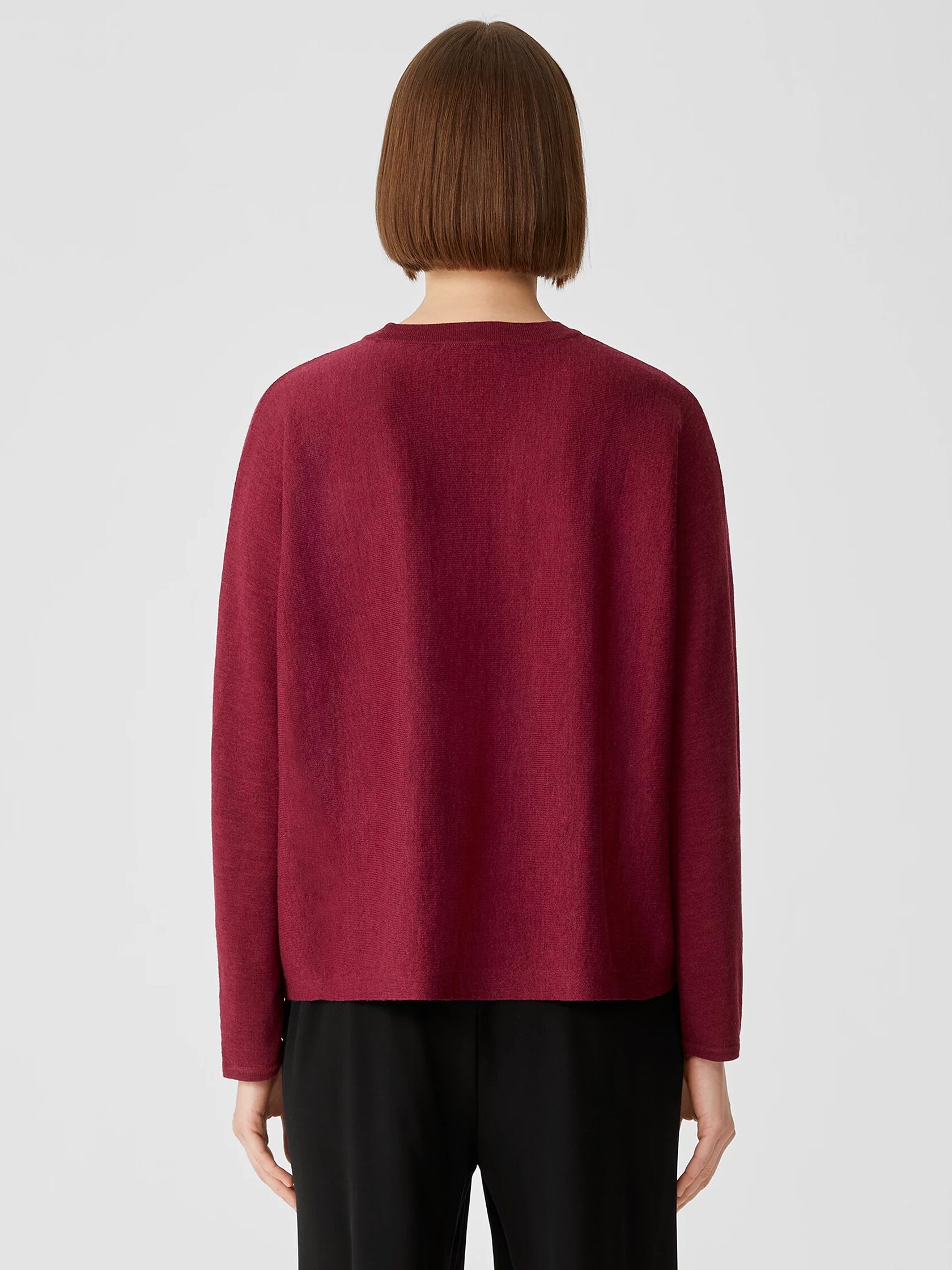 Washable Wool Crepe Top in Regenerative Wool