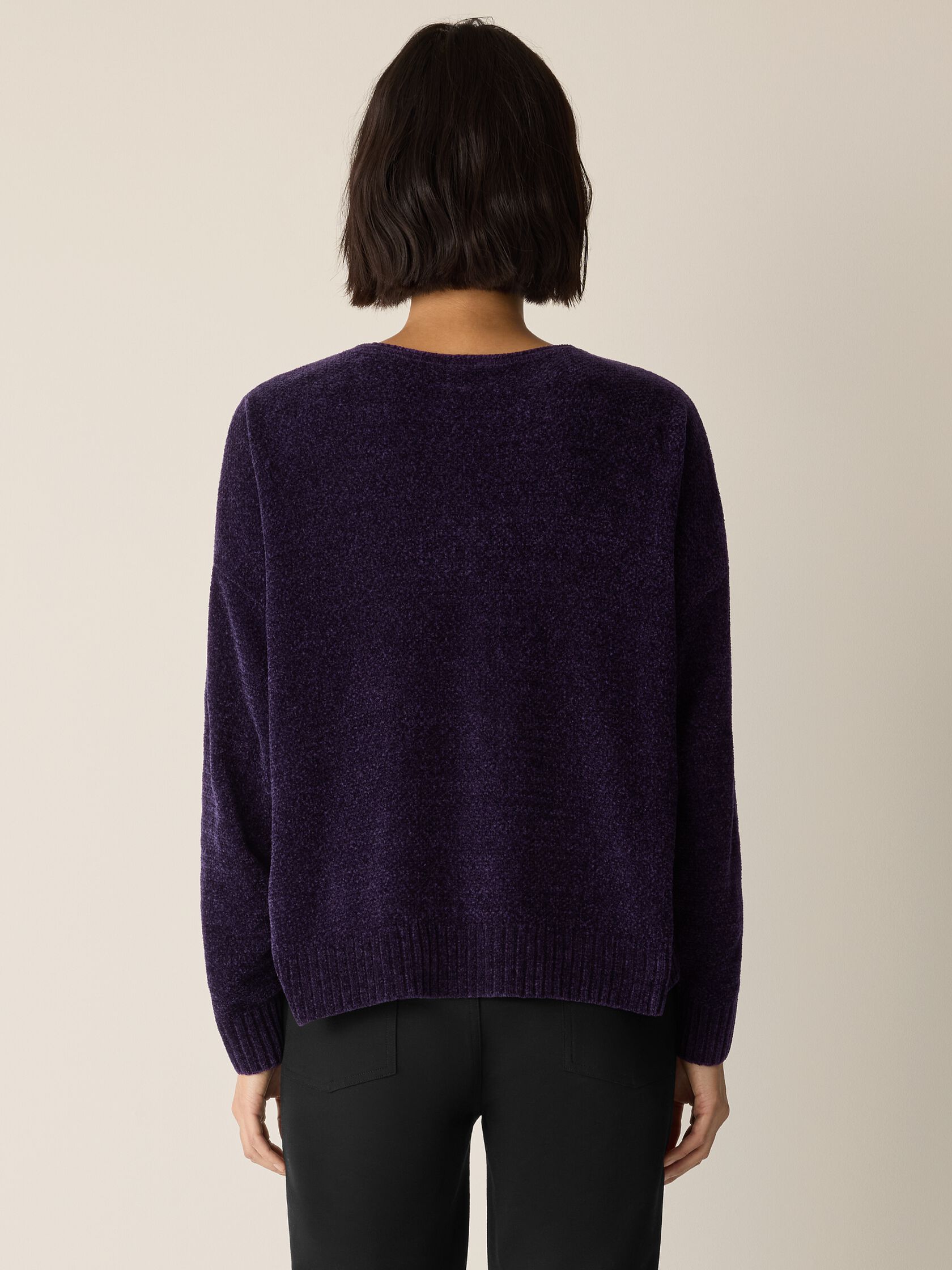 Chenille Blend Crew Neck Top