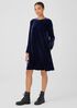 Velvet Crew Neck Dress