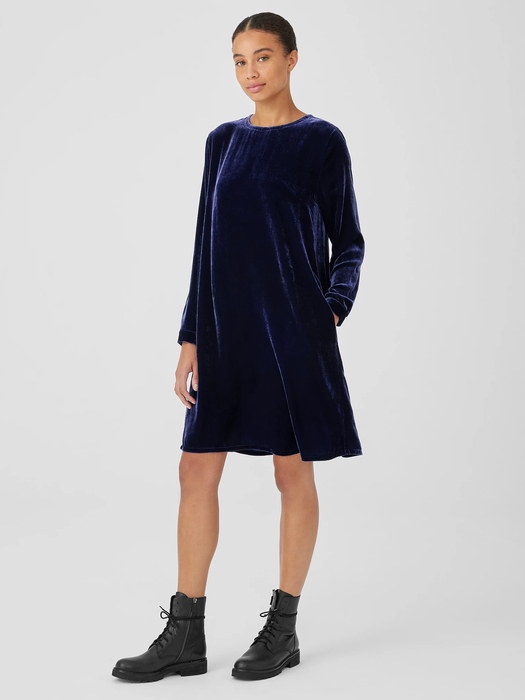 Velvet Crew Neck Dress