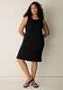 Bubble Jacquard Bateau Neck Dress