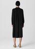 Silk Georgette Crepe Notch Collar Shirtdress