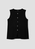 Washable Stretch Crepe Long Vest