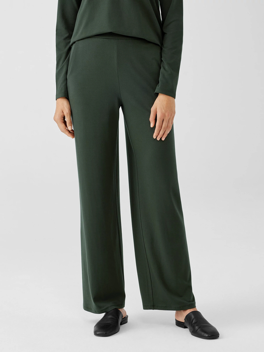 Stretch Jersey Knit Straight Pant