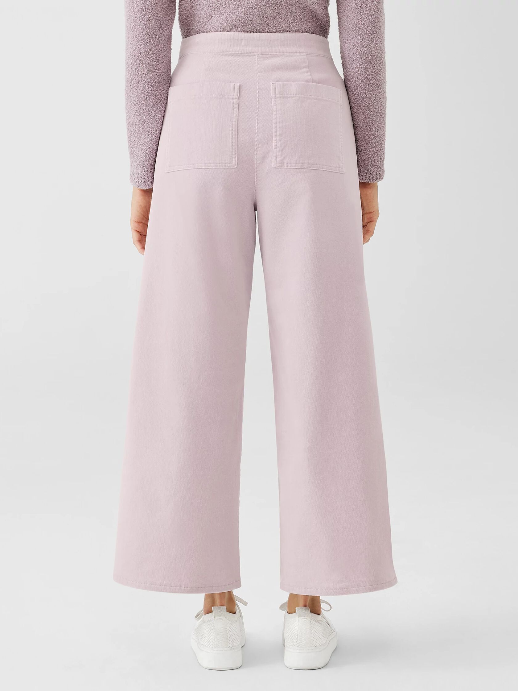 Organic Cotton Stretch Corduroy Wide-Leg Pant