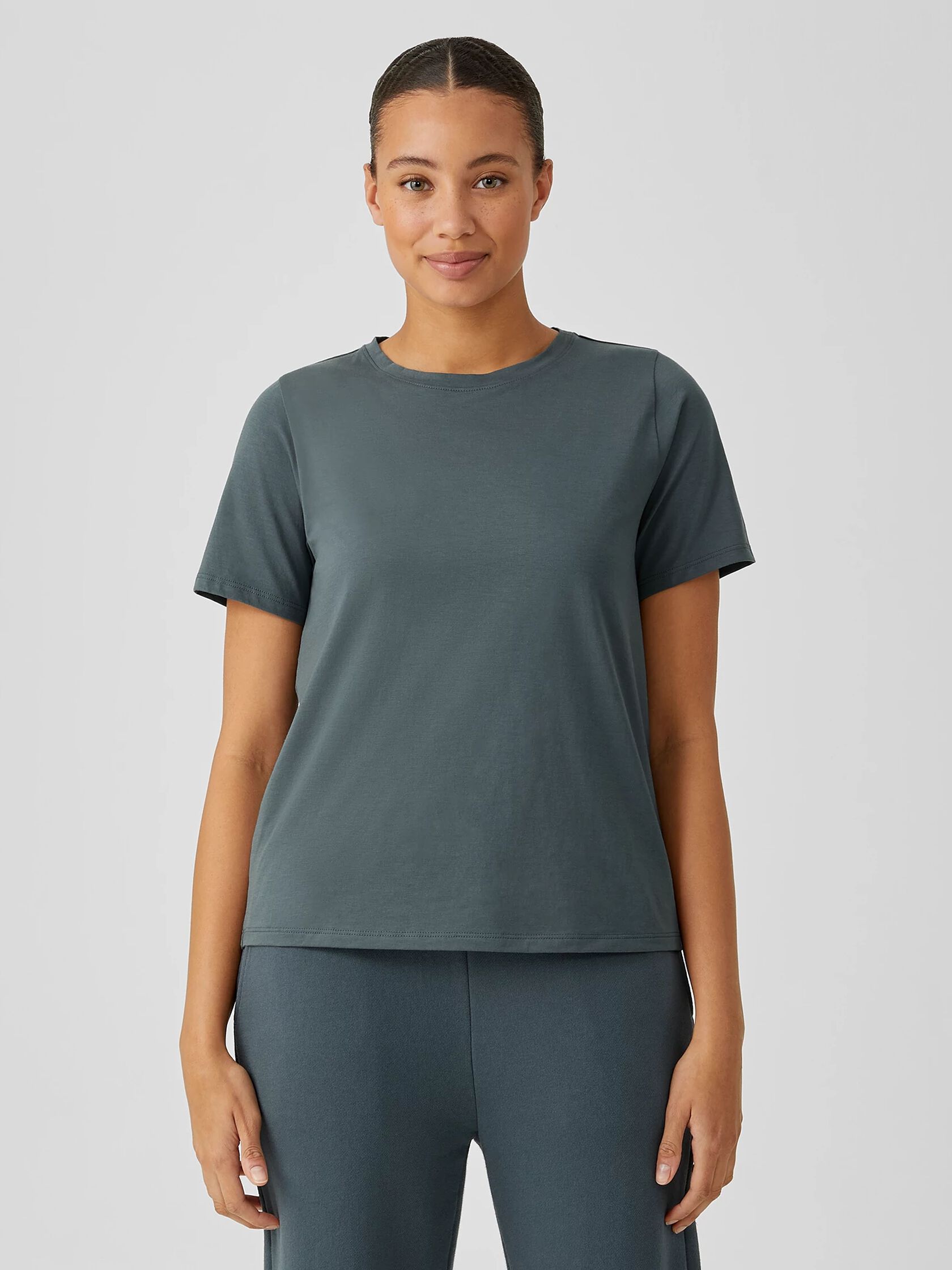 Organic Pima Cotton Jersey Round Neck Tee