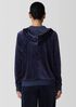 Cozy Velour Knit Hooded Jacket