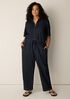 Cotton Indigo Knit Jumpsuit
