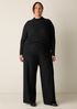 Washable Stretch Crepe Wide-Leg Pant