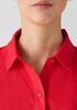 Organic Handkerchief Linen Classic Collar Short Shirt