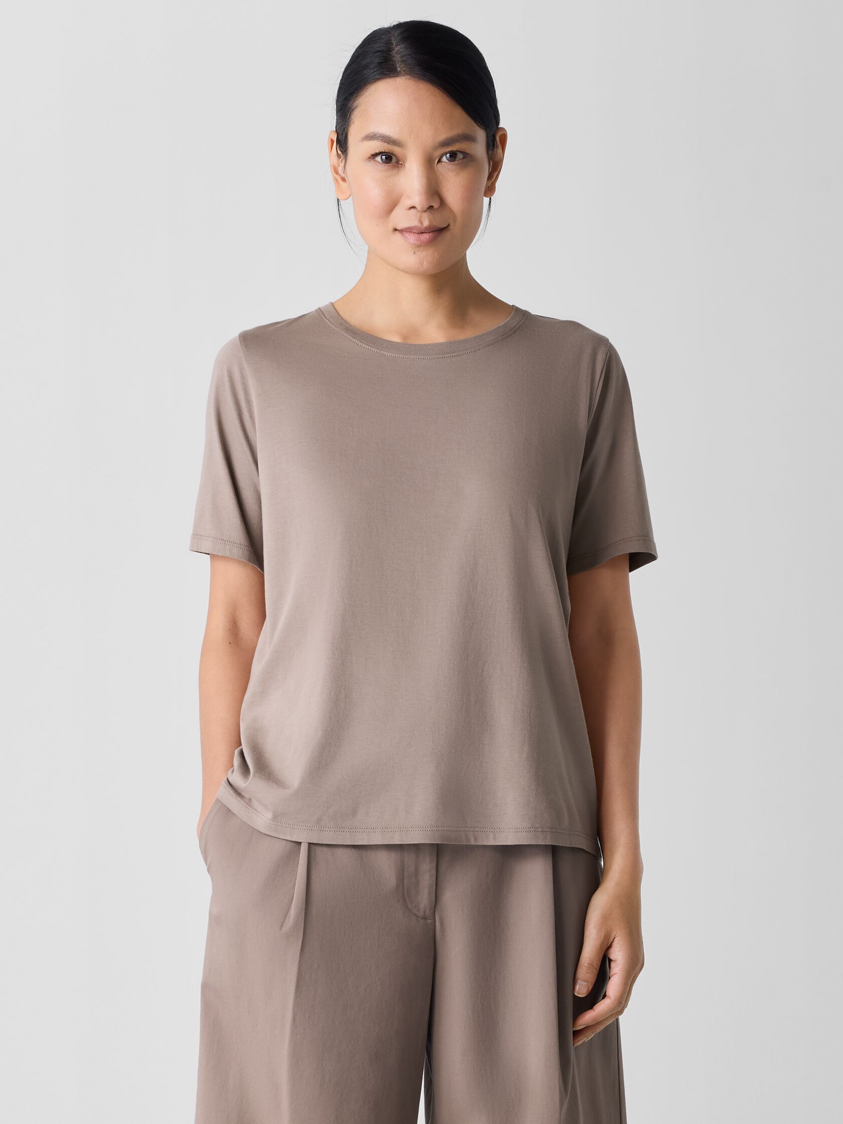 Organic Pima Cotton Jersey Round Neck Tee